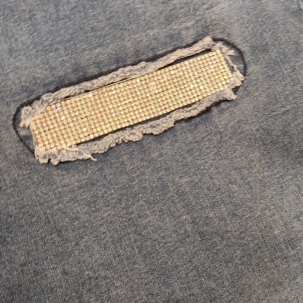 Q women's Ethyl Clothing blue stretch denim capris size 14 - Picture 3 of 6